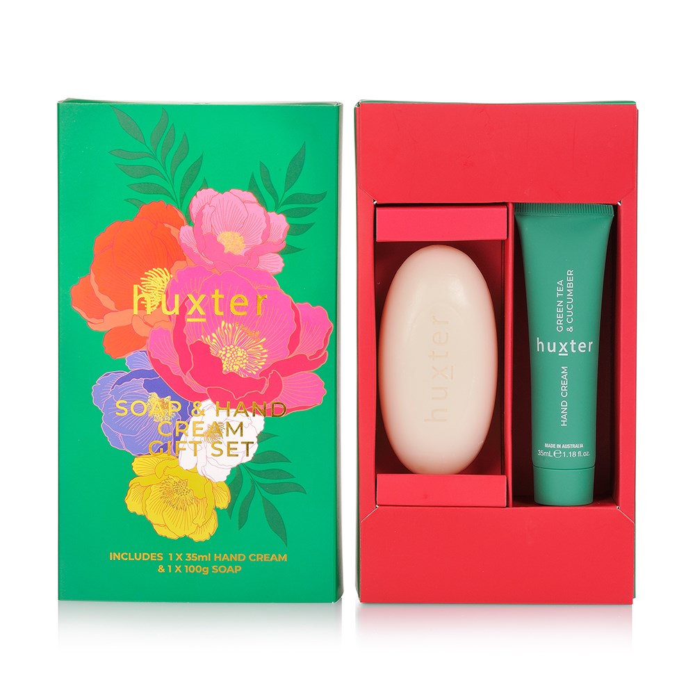Huxter Soap & Hand Cream Gift Box - Green Tea & Cucumber