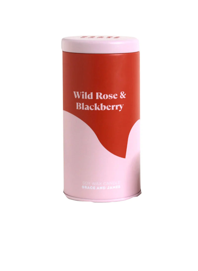 Grace and James Candle Wild Rose & Blackberry