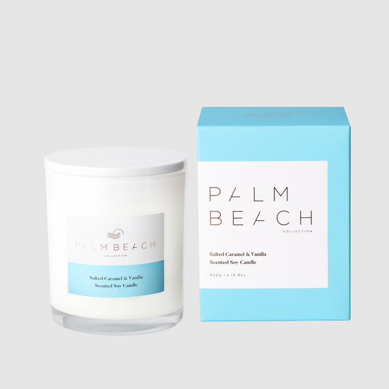 Palm Beach Candle Salted Caramel and Vanilla 420g – Home Fragrance from BJs Furniture Horsham