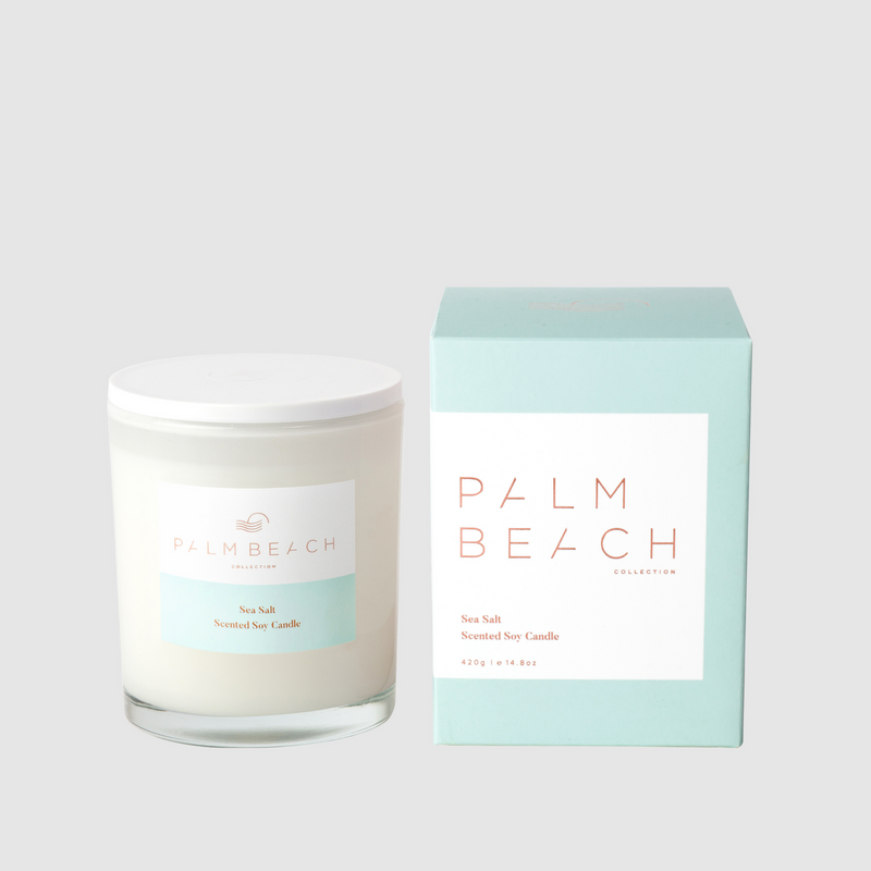 Palm Beach Candle Sea Salt 420g – Home Fragrance from BJs Furniture Horsham