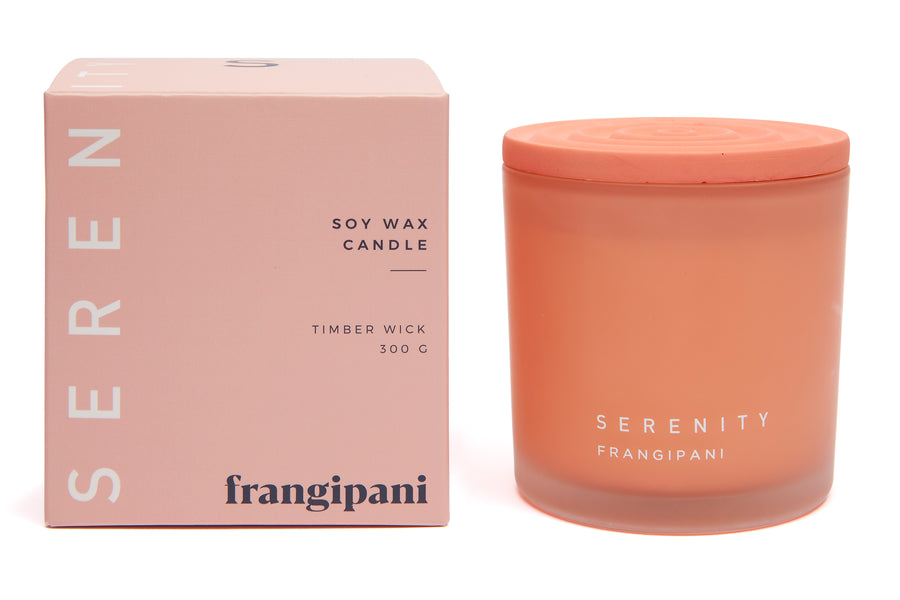 Serenity Coloured Core Candle Frangipani – Home Fragrance from BJs Furniture Horsham