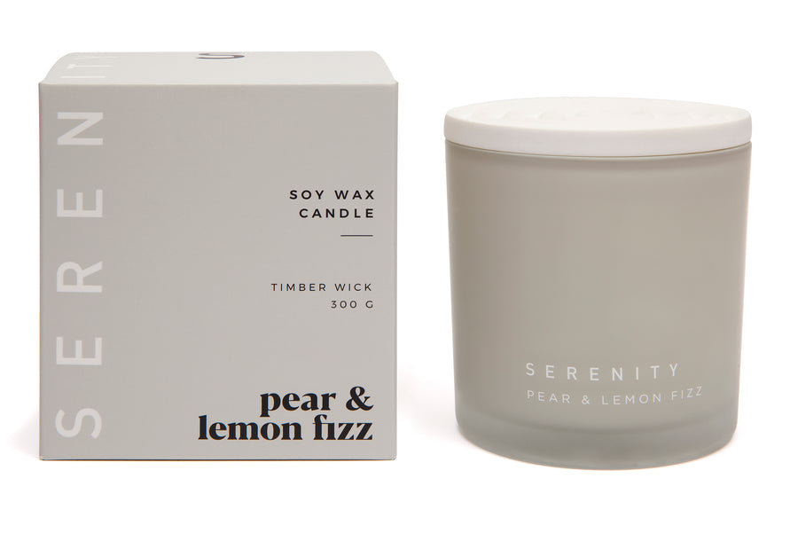 Serenity Coloured Core Candle Pear Lemon Fizz – Home Fragrance from BJs Furniture Horsham