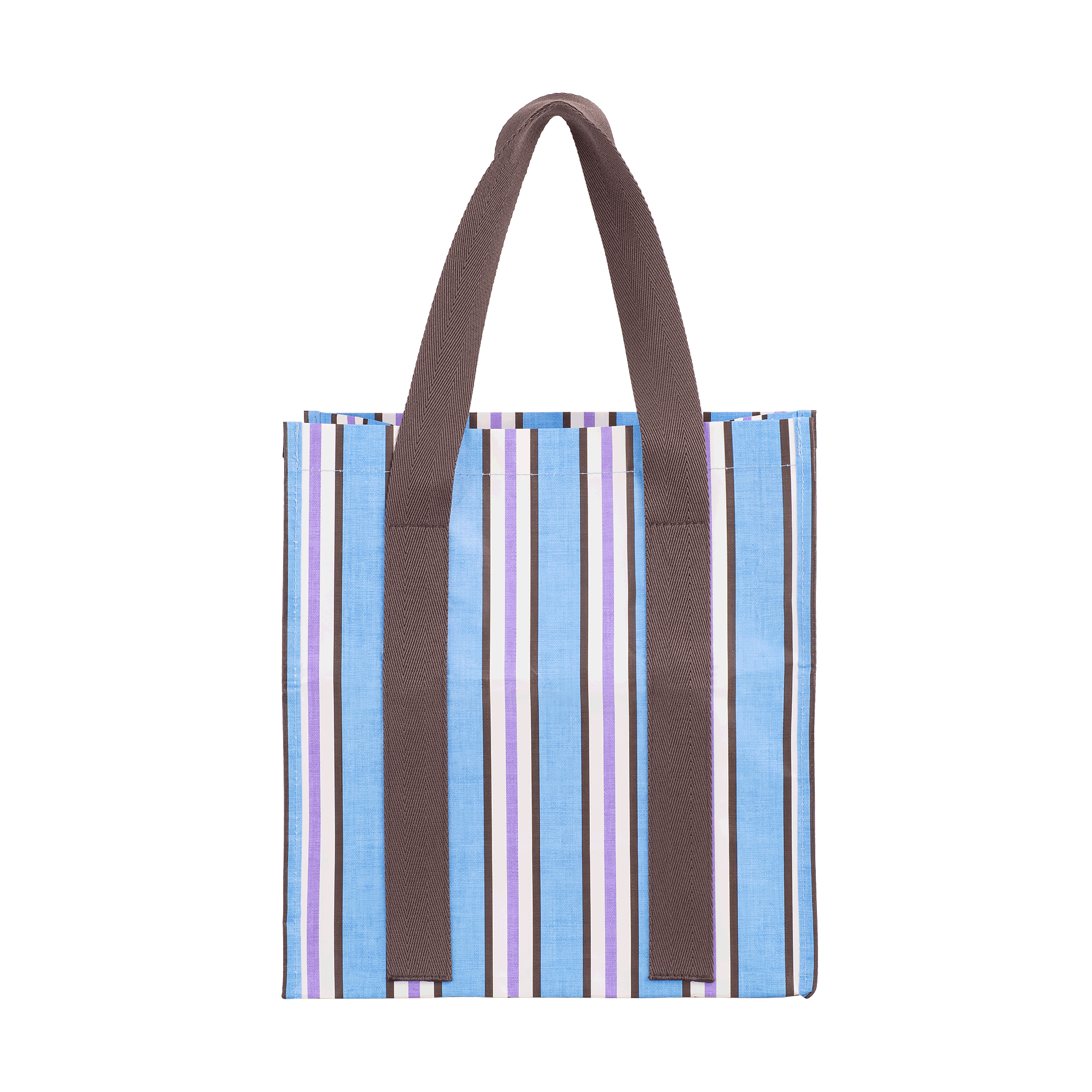Kollab Market Bag Choc Blue Stripe