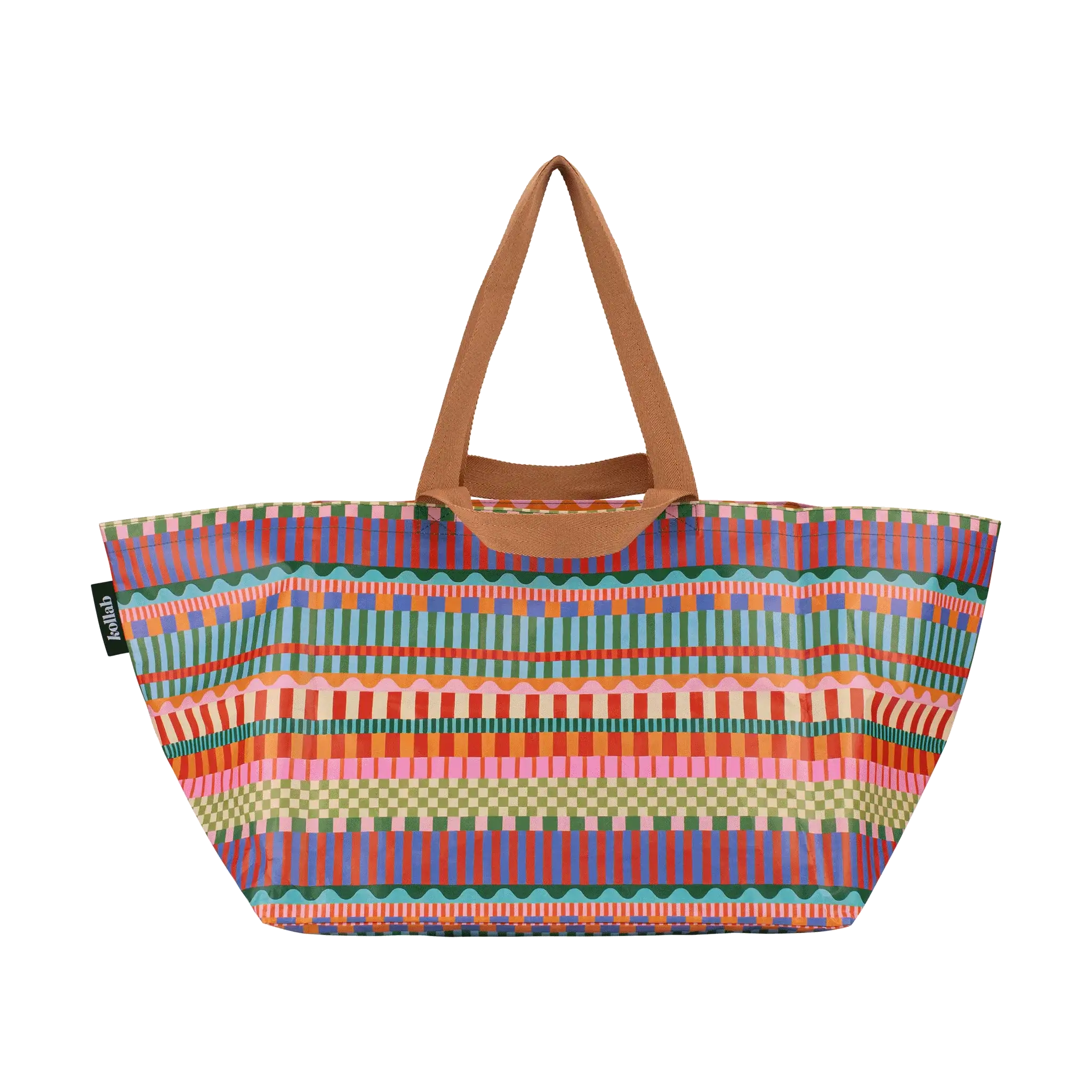 Kollab Beach Bag Blocks and Stripe
