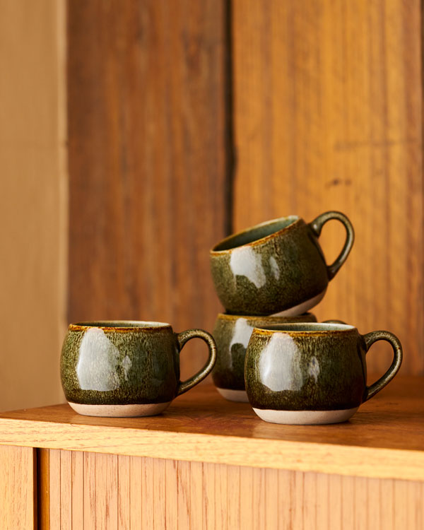 Robert Gordon Serpentine Mineral Mugs Set of 4