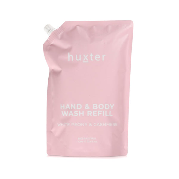 Huxter 1Ltr Hand & Body Wash Refill Pouches - White Peony & Cashmere
