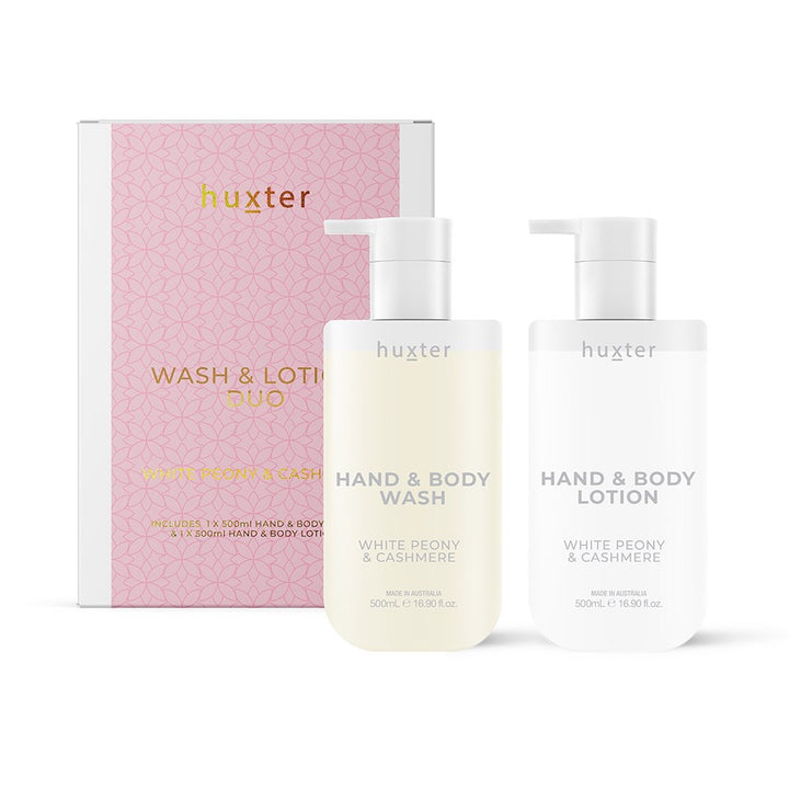 Huxter Wash & Lotion Duo - White Peony & Cashmere