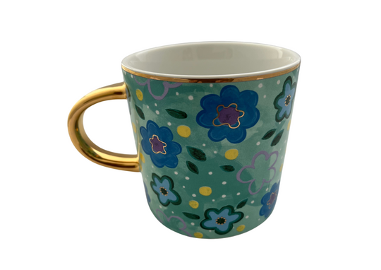Carla Dinnage Foxy Flower Green Mug