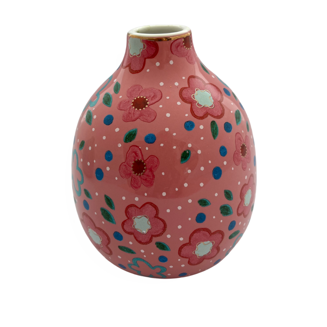 Carla Dinnage Foxy Flower Pink Mini Vase
