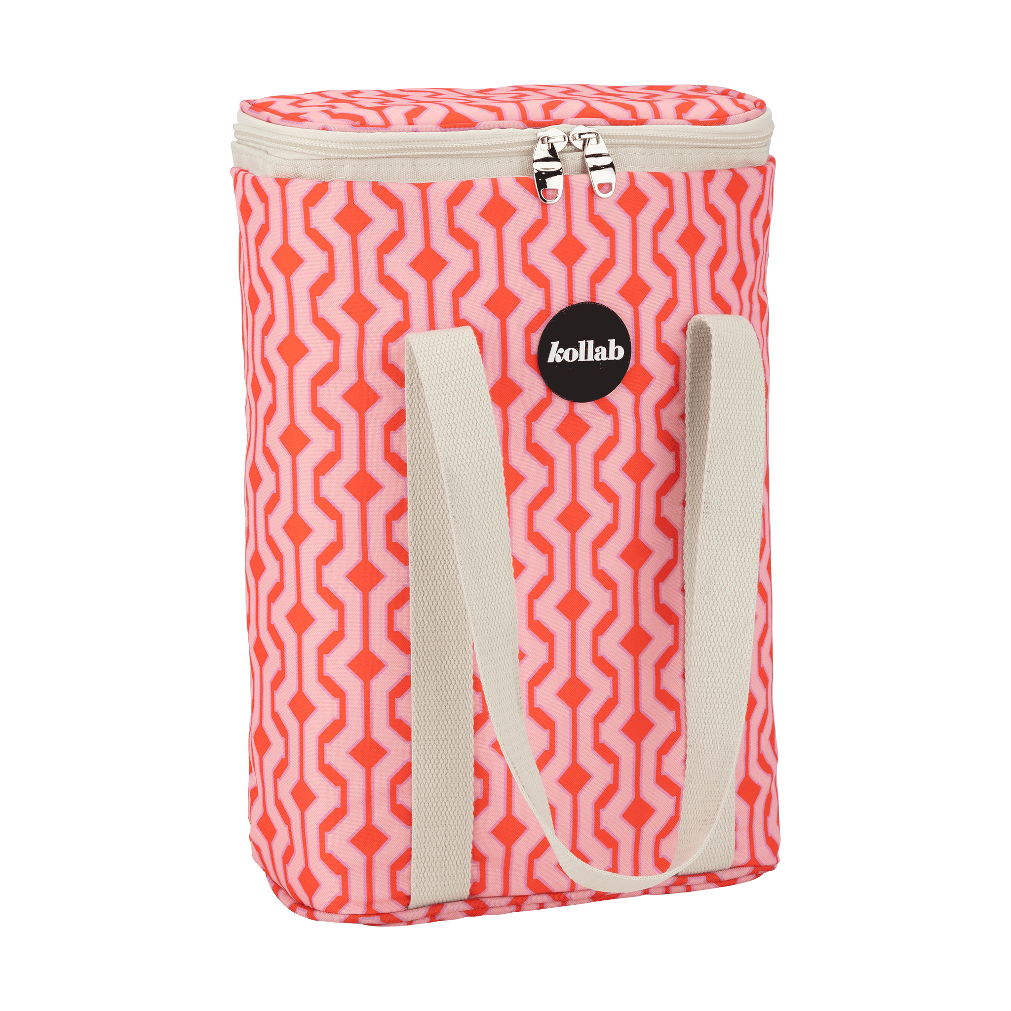 Kollab Holiday Wine Cooler Bag Cherry Zig Zag