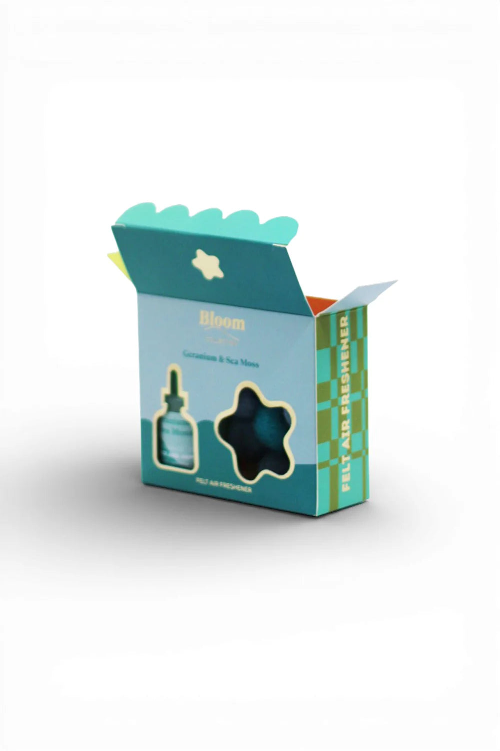 Grace and James Felt Air Freshener Geranium & Sea Moss Bloom
