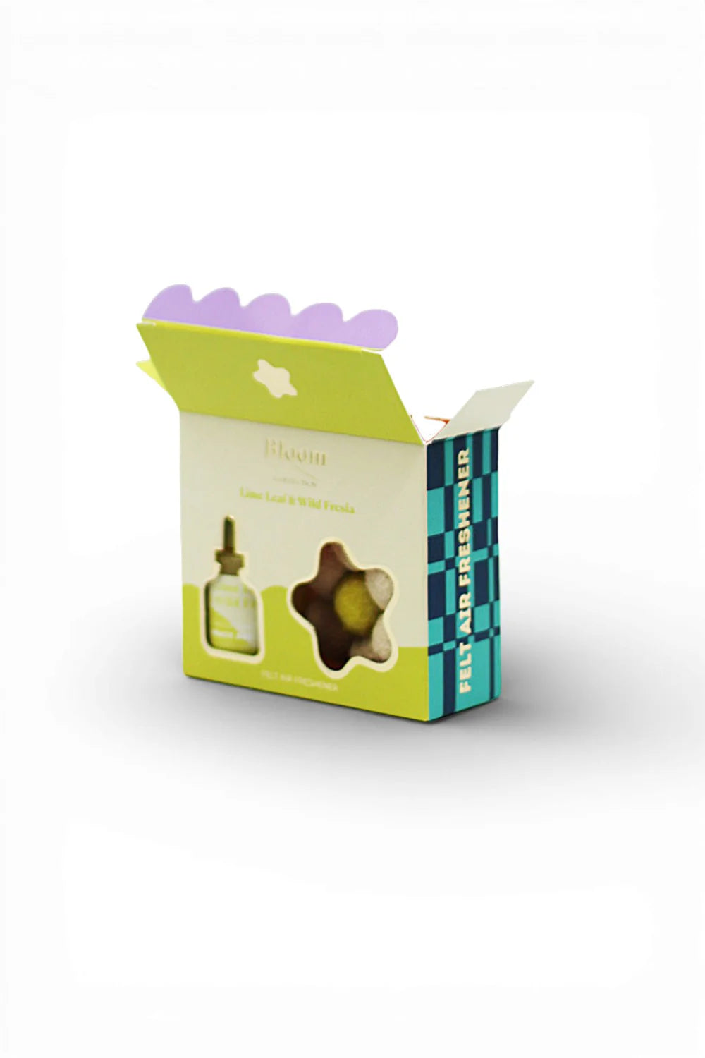 Grace and James Felt Air Freshener Lime Leaf & Wild Fresia Bloom
