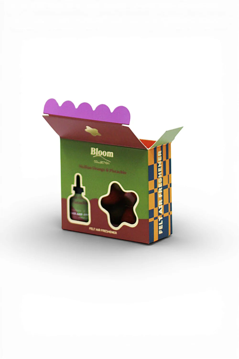 Grace and James Felt Air Freshener Orange & Pistachio Bloom