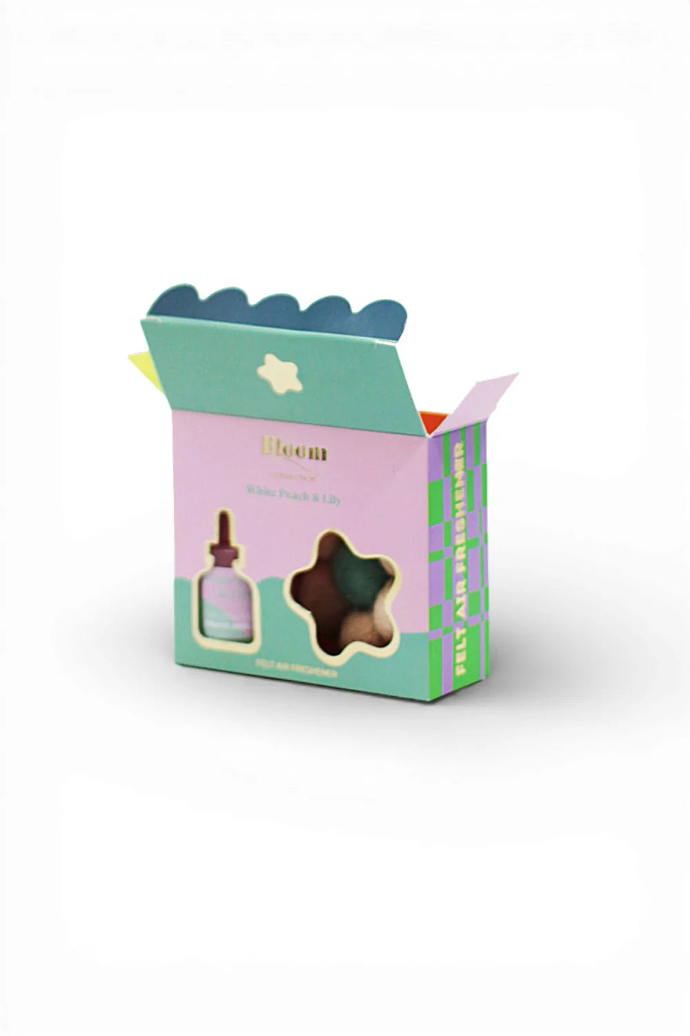 Grace and James Felt Air Freshener White Peach & Lily Bloom