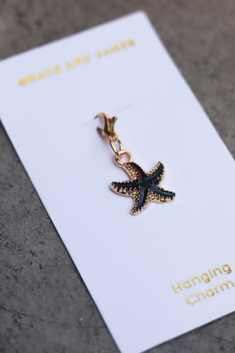Grace and James Hanging Charm - Black Starfish