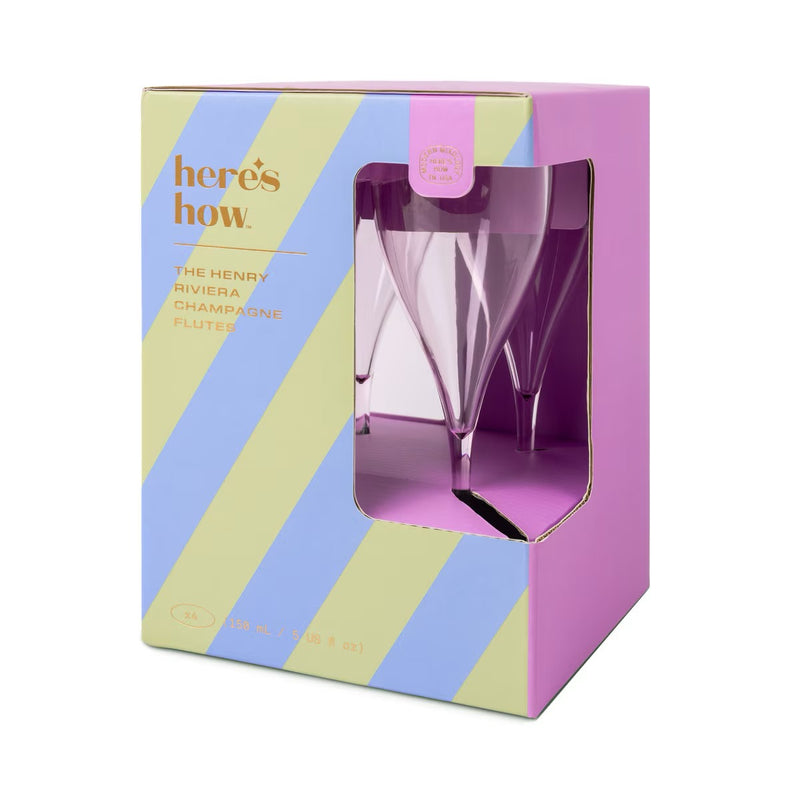 Here's How The Henry Champagne Glasses Set of 4 - Lilac