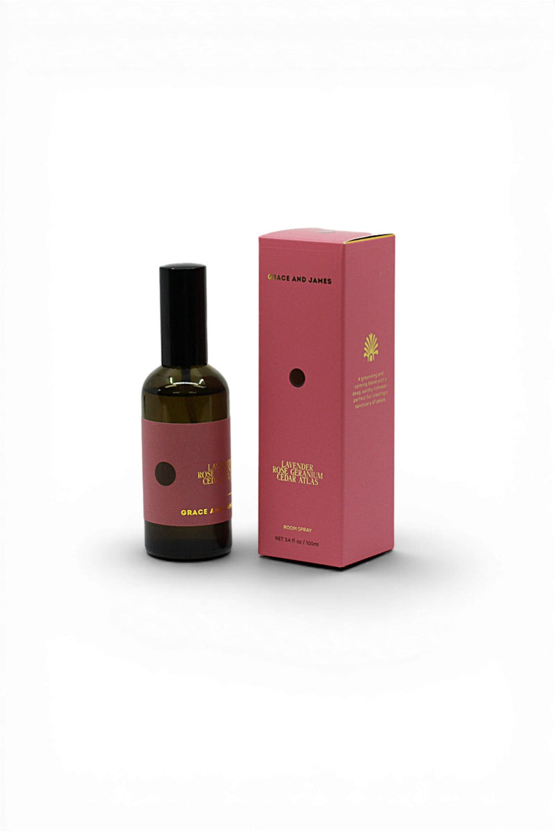 Grace and James Mist 100ml Lavender, Rose Geranium & Cedar