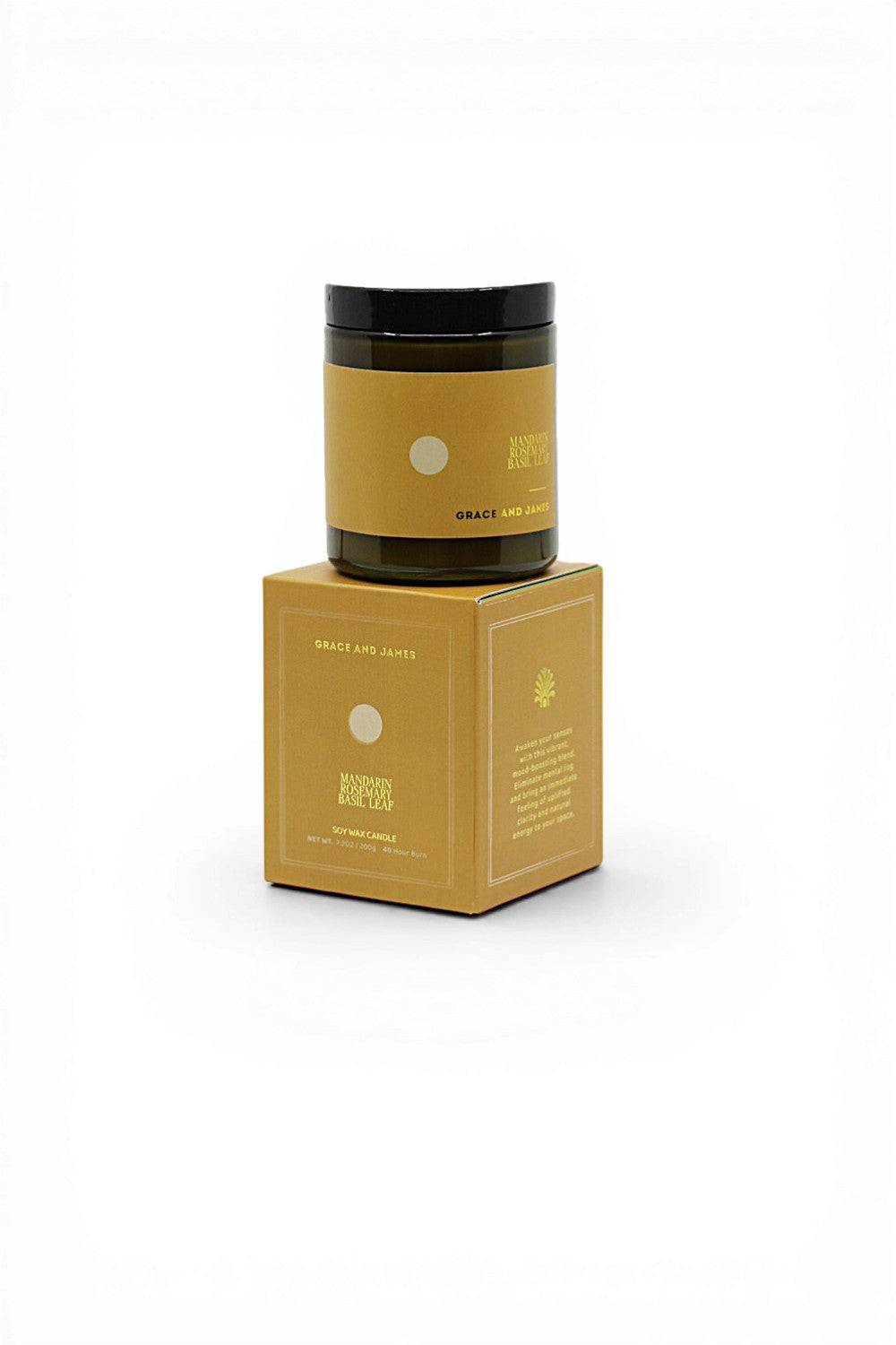 Grace and James Candle Mandarin, Rosemary & Basil Leaf