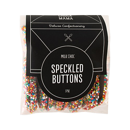 Chocamama Milk Choc Speckled Buttons Bag 375g