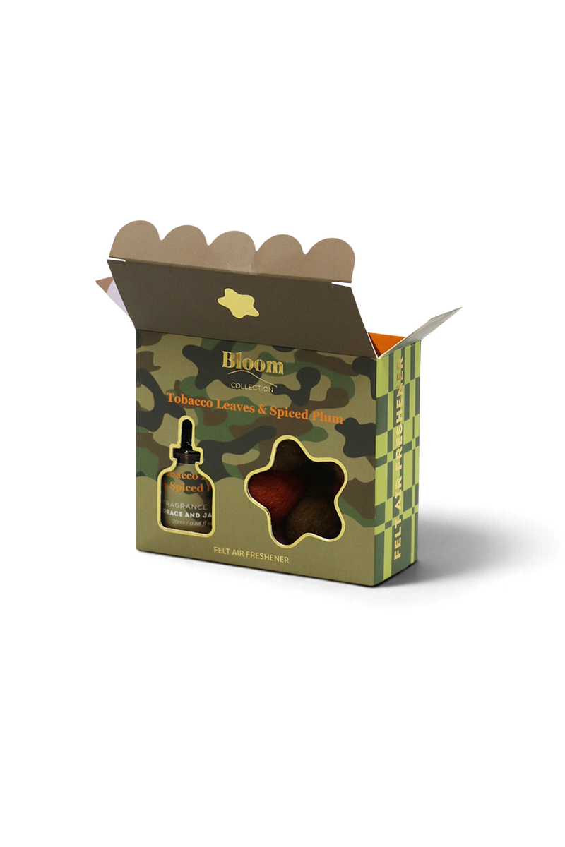 Grace and James Felt Air Freshener Tobacco Leaves & Spiced Plum