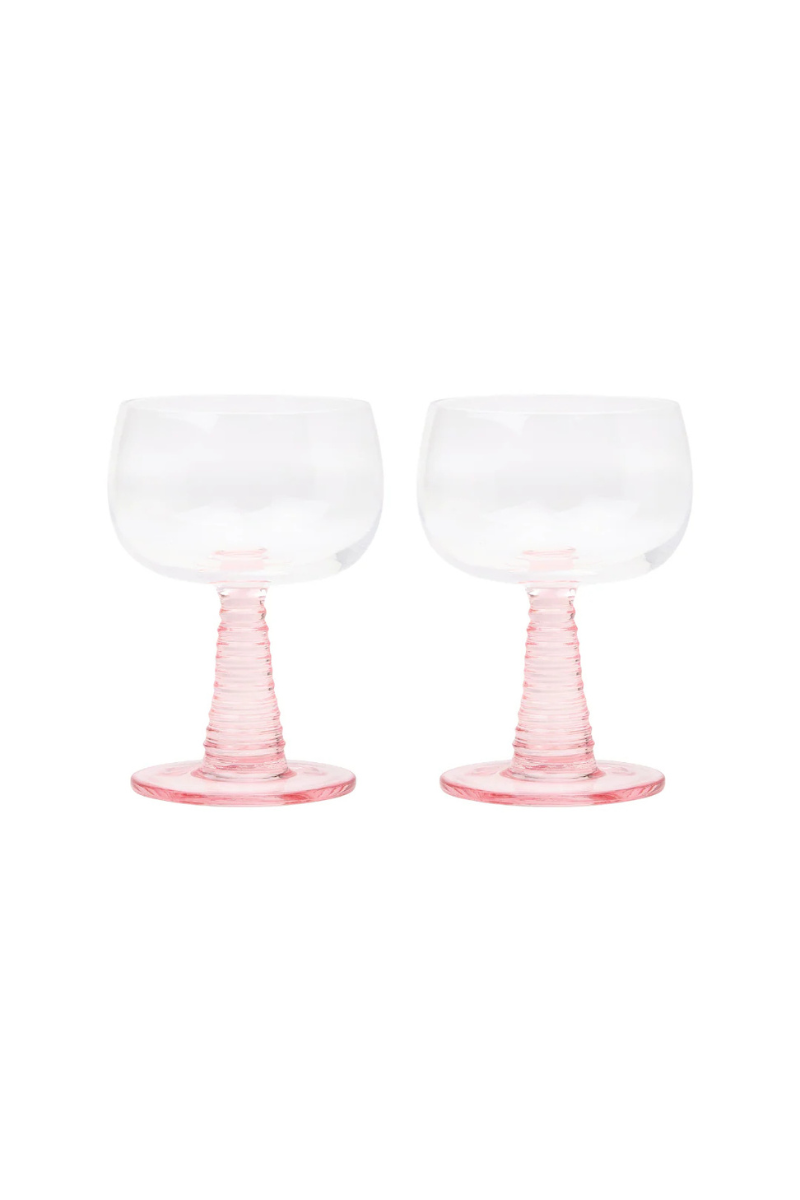 Here's How The Romy Set of 2 Wine Glasses - Blush