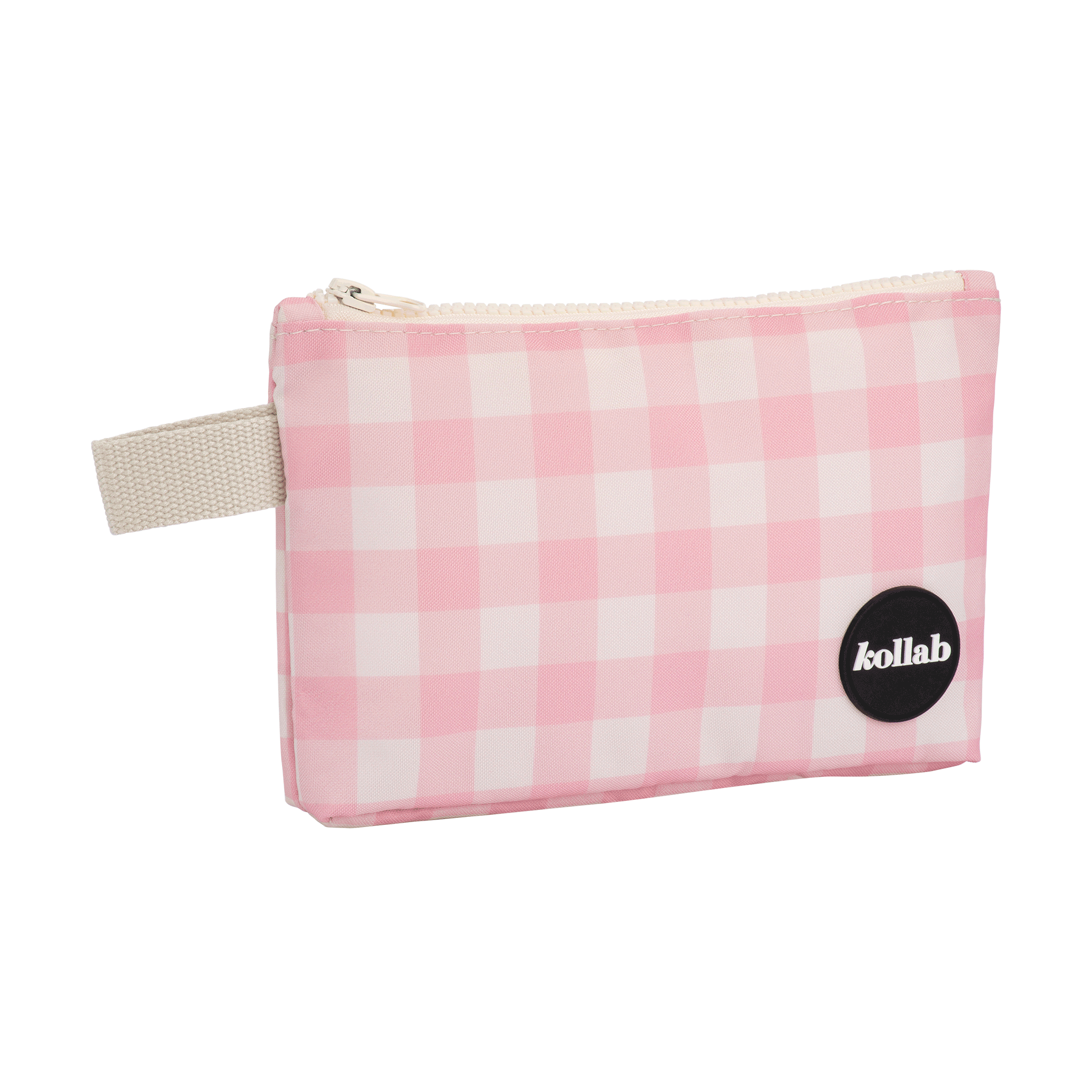 Kollab Holiday Mini Pouch Candy Pink Check