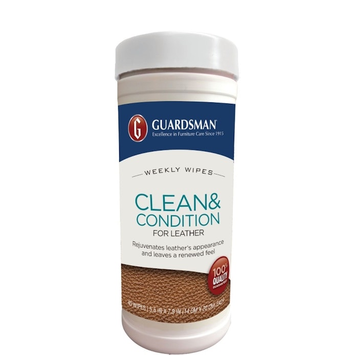 Guardsman Leather Cleaner and Conditioner Weekly Wipes