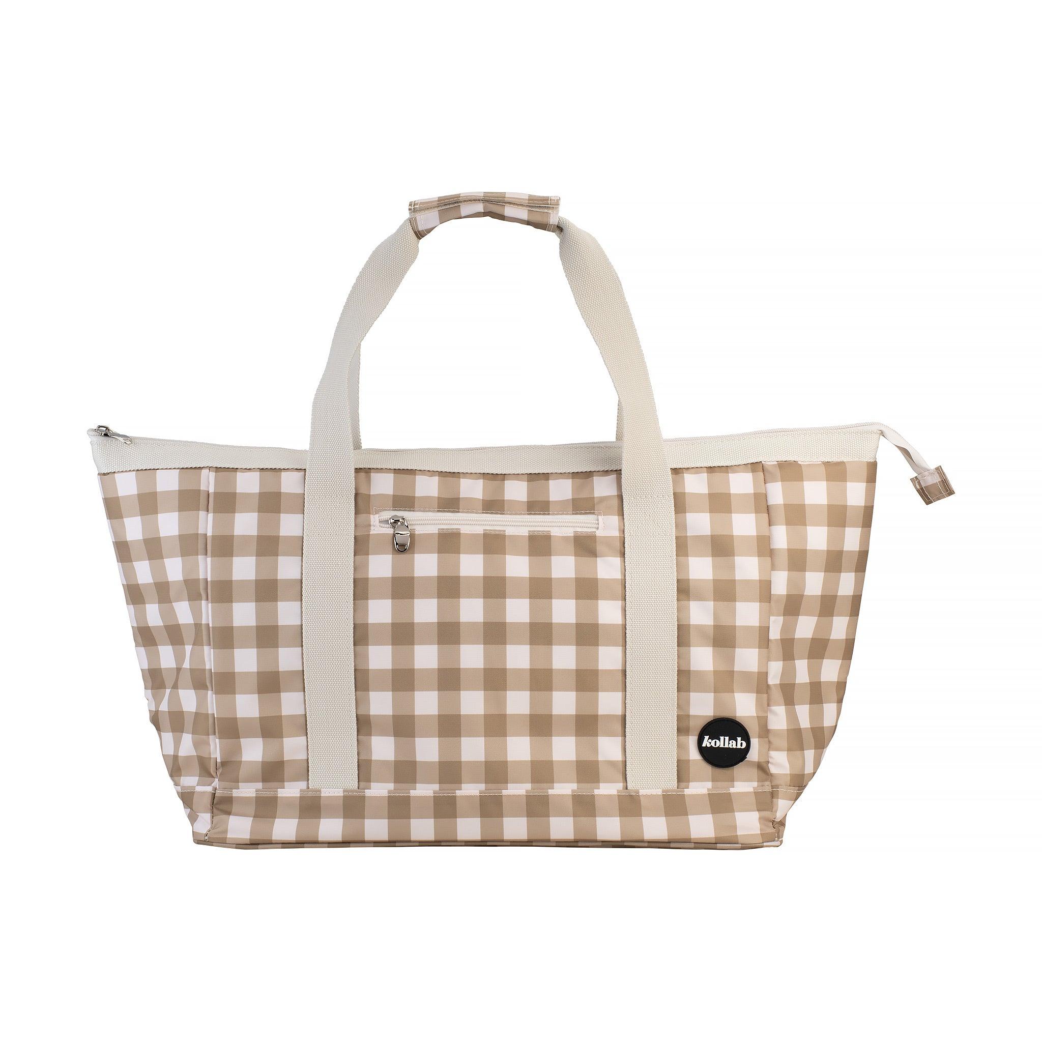 Kollab Holiday Tote Olive Check