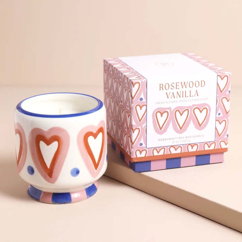 Paddywax Candle Adopo Hearts- Rosewood Vanilla