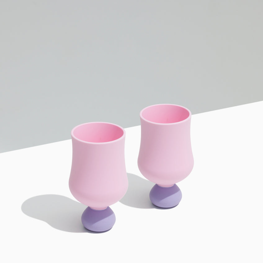Silicone Bubble Goblet Set of 2